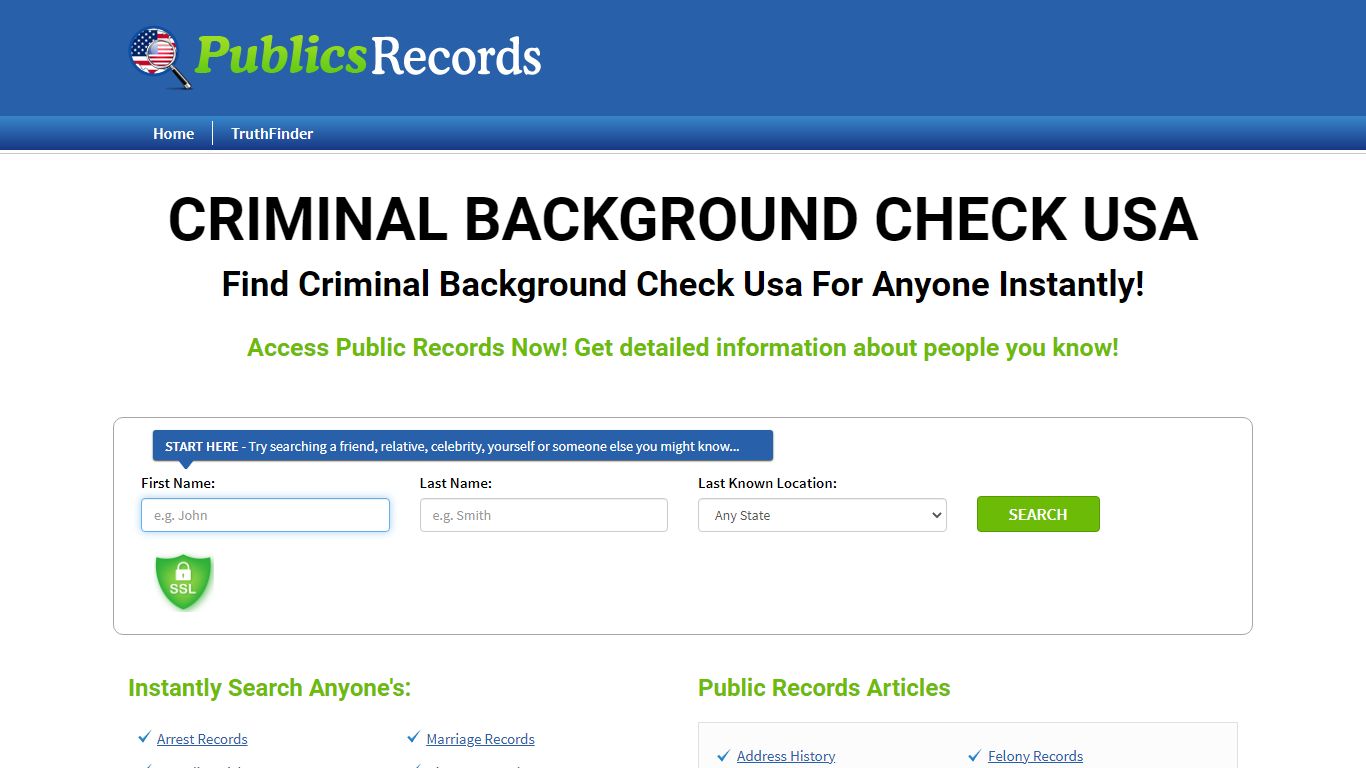 Find Criminal Background Check Usa For Anyone Instantly!